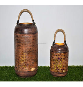 Vela de metal única, tarro de linterna, luz decorativa de noche de Navidad para mesa o exhibición en el hogar - Product Image 2