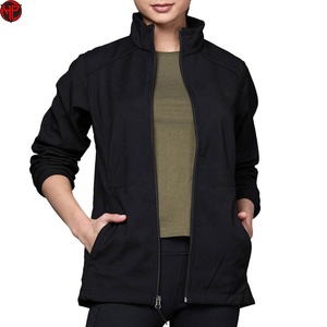 Veste softshell pour femme, zippée, coupe-vent, doublée polaire, entièrement zippée, pour la course à pied, l'entraînement et les activités de plein air. - Product Image 2