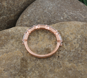 Anillo Minimalista de Circonita Cúbica al por Mayor, Anillo Apilable Delgado Chapado en Plata 925, Anillo de Eternidad de Circonita Cúbica para Mujer, Joyería al por Mayor - Product Image 2