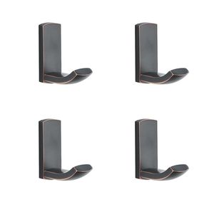 Ganci appendiabiti vintage in ottone bronzo nero, confezione da 4, per vestiti e asciugamani, accessori per bagno e hotel KJFG02HEI - Product Image 1