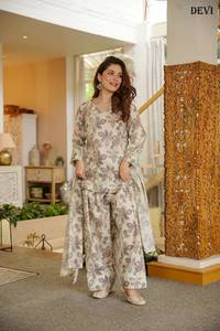 Conjunto de Kurti y Dupatta de Algodón y Seda de Alta Calidad con Estampado Digital, Ropa Étnica de Moda, Venta al Por Mayor - Product Image 2