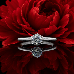 Anillo de Compromiso Solitario con Diamante Cultivado en Laboratorio Certificado por IGI, Joyería de Lujo, Corte Brillante, Oro de 10K, 14K, 18K, Plata 925, 935 - Product Image 1