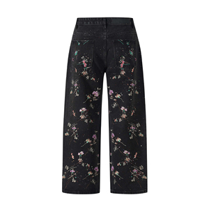 Custom Embroidery & Rhinestone Flare Denim <b>Jeans</b> Ultra-<b>Soft</b> Breathable Eco-Friendly Premium Quality Fabric Women Baggy denim - Product Image 2