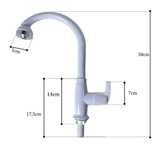 KSN Vietnam KSOM-26T9PP Modern Single Handle Kitchen Faucet with Pull Spray Chrome Finish Deck Mounted ABS 360 Degree Rotation - Product Image 2