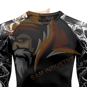 T-shirts de compression à manches longues pour hommes, légers, avec impression de logo personnalisée, en vente en ligne - Product Image 6