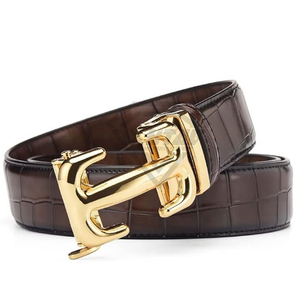 Cinturón de Cuero de Cocodrilo Genuino Personalizado de Primera Calidad para Hombre, Hebilla Automática de Acero de Lujo, Resistente y Duradero, Cinturón Casual de Vestir - Product Image 5