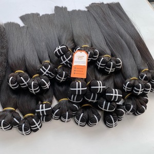 Extensiones de Cabello Humano Liso de 16 Pulgadas, Doble Trama, Precio de Fábrica, Sedoso, Duradero - Product Image 2