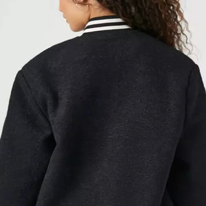 Veste matelassée en polaire pour femme, séchage rapide, col montant, fermeture éclair, coupe-vent, manteau d'hiver en polyester/nylon, marron/noir - Product Image 6