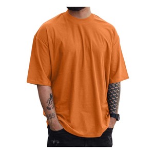 T-shirt unisexe surdimensionné en coton 100% 250g, épaules tombantes, impression sérigraphique, logo personnalisé, pour hommes - Product Image 3