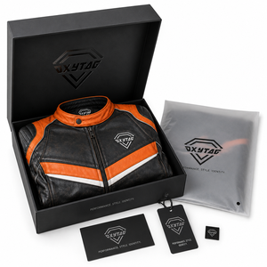 Custom Windproof Printed Motorcycle <b>Racing</b> <b>Jacket</b> for Men High Quality PU Material Full Sleeve Customizable Wholesale Rate - Product Image 4