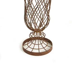 Handmade Iron Tabletop Vase Industrial Design <b>Wire</b> Mesh Structure Decorative Metal <b>Flower</b> Holder - Product Image 2