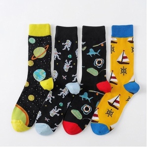 Crew <b>Socks</b> Cartoon Pattern Cotton Bamboo Fiber <b>Breathable</b> Kids Summer Casual <b>Socks</b> - Product Image 1