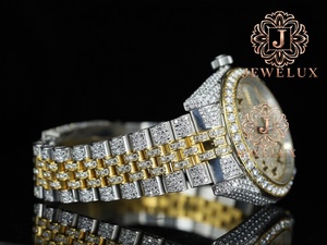 Reloj de Hombre Moderno de Acero Inoxidable con Diamantes Moissanite, Joyería de Lujo para Venta al por Mayor y Minorista - Product Image 1