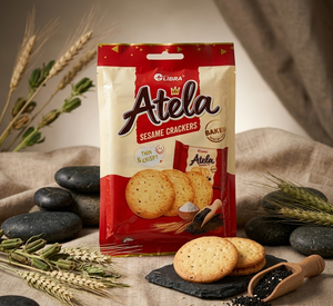 228g Sweet Sesame Seed Crispy Crackers Nutritious Light Snack Wholesale OEM ODM - Product Image 1