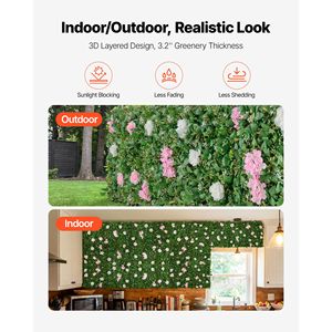 Decorazioni Murali per Matrimoni 2x8ft, Sfondo Floreale 3D in Seta Artificiale di Lusso, Adatto ai Animali Domestici (2 Pezzi) - Product Image 5