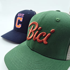 หมวกแก๊ปเดนิมปักลาย Green Bici พร้อมโลโก้สีส้ม ด้านหลังเป็นตาข่ายแบบ Washed ปรับขนาดได้ ทรง 6 แผง สไตล์ลำลอง สำหรับทุกเพศ - Product Image 6