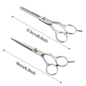 กรรไกรตัดผมตรงสแตนเลสคุณภาพสูงขนาด 6 นิ้ว พร้อมโลโก้สั่งทำพิเศษ สำหรับร้านเสริมสวย - Product Image 6