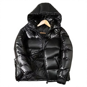 Blouson matelassé rouge à capuche pour homme, fermeture éclair, coupe-vent, manteau d'hiver décontracté, coupe ajustée, extérieur en polyester, longueur standard 2026 - Product Image 6