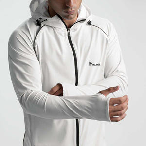 Conjunto Deportivo de Nailon de Secado Rápido |   Chaqueta cortavientos con cremallera y logotipo personalizado para hombre, ropa deportiva de secado rápido, transpirable, ligera, informal - Product Image 3