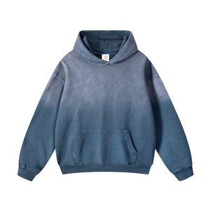 เสื้อฮู้ดผู้ชายทรงโอเวอร์ไซส์ สีพื้น ผ้าฝ้ายเฟรนช์เทอร์รี่ สไตล์ลำลองสำหรับฤดูใบไม้ร่วง ดีไซน์กระเป๋า ทรงปกติ - Product Image 6
