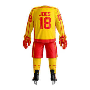 Nouveauté - Ensemble de maillots de hockey sur glace personnalisés pour hommes - 100% polyester - Séchage rapide - Écologique - Antibactérien - Respirant - OEM - Product Image 2