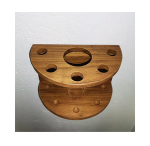 New Standing Natural Wood Toothbrush Rack for <b>Living</b> Room & Bathroom Single Tier Sustainable 1 Tube & 5 toothbrush Holder - Product Image 1