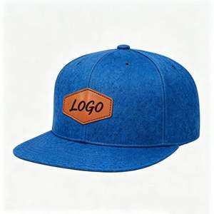Casquette Snapback personnalisée avec logo, visière plate, patch en cuir, vente en gros, casquette de baseball structurée à 6 panneaux réglable - Product Image 5