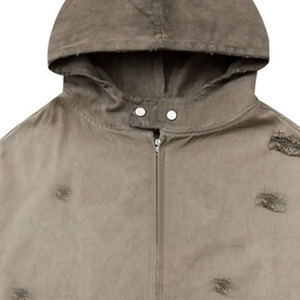 Sweat à capuche délavé pour homme, 100 % coton, écologique, automne, ODM, décontracté, personnalisation de marque, vente en gros - Product Image 6