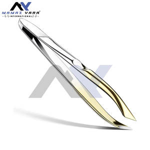 Pinzas Profesionales de Precisión para Cejas, Pinzas de Acero Inoxidable para Mujeres y Hombres, Pinzas Inclinadas para Depilación, Depiladora A-gold - Product Image 6