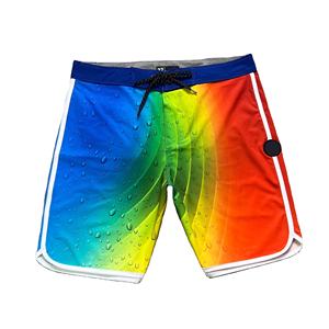 กางเกงขาสั้นชายลำลองสำหรับฤดูร้อน เอวกลาง แห้งเร็ว ระบายอากาศได้ดี เหมาะสำหรับวิ่งและชายหาด ผ้าสี่ทิศทางยืดหยุ่น ลายดอกไม้ สำหรับว่ายน้ำ - Product Image 2