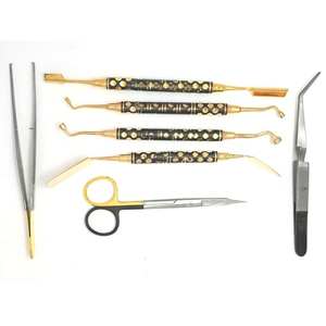 Juego de 12 Instrumentos Quirúrgicos Básicos Dentales PRF/RGF/PRP con Aguja y Gancho de Acero Inoxidable, Manual, de SurgiRight - Product Image 1