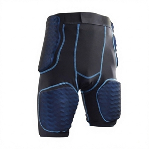 Pantalones Cortos de Fútbol Acolchados para Hombre, Cintura Elástica, Protección Deportiva, Transpirables, Ajuste Atlético, Tejido de Malla, Color Sólido - Product Image 2