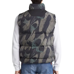 Gilets matelassés pour hommes à motif camouflage, en polyester, sans manches, col haut, coupe-vent, chauds, décontractés, pour l'hiver - Product Image 2