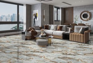 Carreaux muraux en céramique à motif irisé, carreaux de sol en porcelaine polie FT 600x1200mm, carreaux vitrifiés émaillés de luxe pour la décoration intérieure - Product Image 3