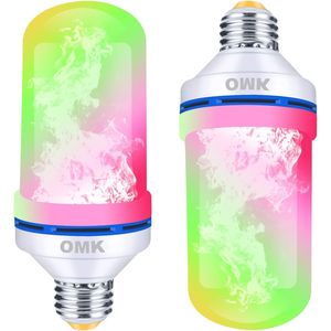 Energy Efficient <b>LED</b> Flame Effect <b>Fire</b> Light Bulbs (2 Pack) E26 Base 4 Modes Flickering Simulated Lamps Decorative Lighting - Product Image 1