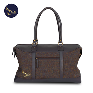 Sac de Voyage Grande Capacité en Cuir Véritable et Laine avec Fermeture Éclair, Fabriqué au Vietnam, Sac Polochon Tendance 2026 pour Hommes et Femmes - Product Image 3
