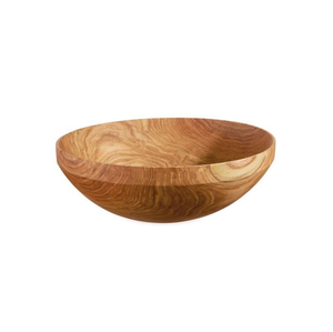 Tazón de madera artesanal de primera calidad para ensaladas, frutas, pan, centro de mesa, estilo rústico, cocina de granja, por Blossom Craft India. - Product Image 1