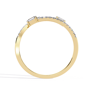 18K Solid Gold Natural Diamond Open Wrap <b>Ring</b> Round Brilliant & Baguette Diamond Cuff <b>Ring</b> <b>Adjustable</b> Fine Jewelry Wholesale - Product Image 4