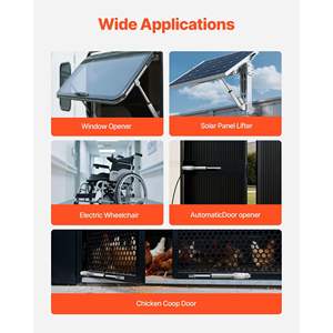 Actionneur linéaire haute vitesse 12V, 4 pouces, protection IP54, capacité 225lbs/1000N, vitesse de mouvement linéaire 0,6 pouces/seconde, avec support de montage - Product Image 6