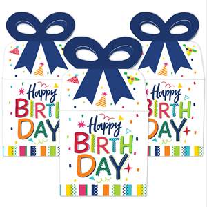 Boîte à cadeaux pour fête d'anniversaire TH CBB-553 avec poignée décorative en ruban et motif à pois vibrant pour les bonbons et les friandises - Product Image 2