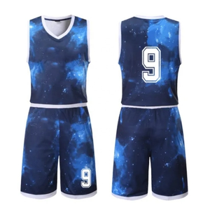 Conjunto de Uniforme de Baloncesto Sublimado Personalizado para Hombres y Jóvenes, Camisetas y Pantalones Cortos de Entrenamiento de Equipo de Tela de Malla Transpirable, Alta Calidad - Product Image 4