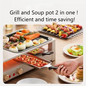 ग्रिल और सूप पॉट के लिए इनडोर 2200W 220V ग्रिल और पॉट 2 में एक कोरियाई bbq ग्रिल बिजली इनडोर - Product Image 3