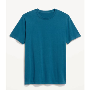 Camiseta de Cuello Redondo de Manga Corta para Hombre, Corte Regular, Colores Personalizados, Bajo MOQ, Color Sólido, 100% Algodón Jersey, Tejido de Punto, Ropa Casual - Product Image 1