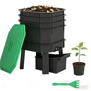 Composteur à vers de terre à 4 plateaux, composteur aéré pour un compostage efficace - Product Image 2