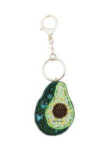 Custom Handmade Embroidered Beaded Sequin Heart State <b>Name</b> Mascot Keychain Charm <b>Tags</b> Back School Baptism Wholesale Supplier - Product Image 3