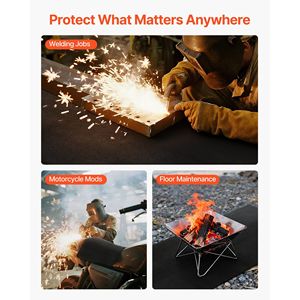 Coperta per Saldatura in Feltro di Carbonio Ignifugo 40\" X 40\", Resistente al Calore fino a 1800 Fahrenheit, Spessore 3,5mm per Saldatura e Brasatura - Product Image 4