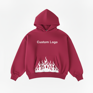 Sudadera con capucha unisex de algodón 100% de alto gramaje, con logo frontal personalizado, corte holgado, efecto desgastado y lavado ácido. - Product Image 4