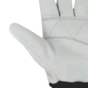HOLY SIGNS INTERNATIONAL Leather Safety Gloves Orange Reflective Stripe Knit Wrist Anti-Slip Abrasion Resistant General Purpose - Product Image 2