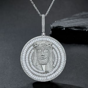 Colgante de Moissanita Iced Out de Plata para Joyería de Moda, Estilo Hip Hop y Rapper - Product Image 1