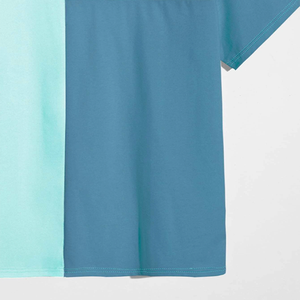 Camisetas de Hombre con Cuello Redondo, Manga Corta, Corte Regular, Tejido de Punto, Diseño Sólido, Color Azul y Verde Menta, Último Diseño - Product Image 3